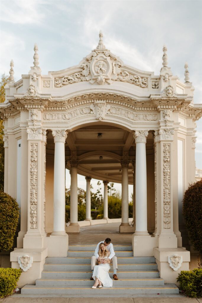 Intimate and joyful moments captured in a Golden Hour Engagement at Balboa Park