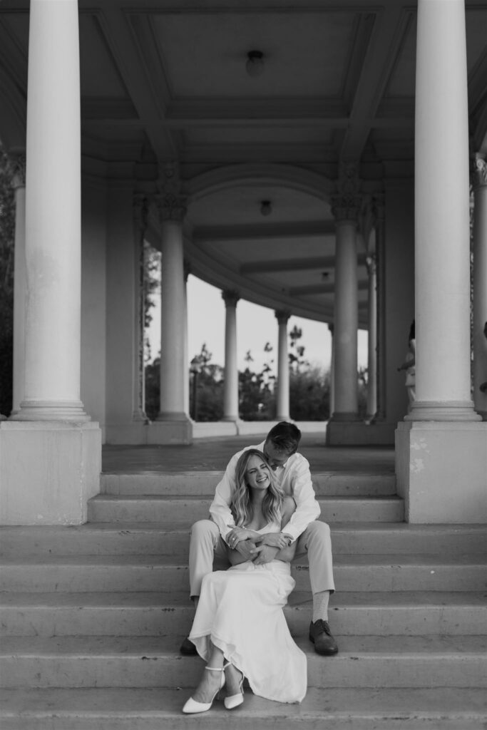 Intimate and joyful moments captured in a Golden Hour Engagement at Balboa Park